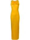Alexandre Vauthier Long Fitted Dress In Yellow