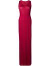 Alexandre Vauthier Long Fitted Dress In Red
