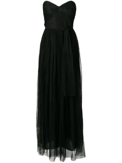 Maria Lucia Hohan Tulle Bustier Dress In Black