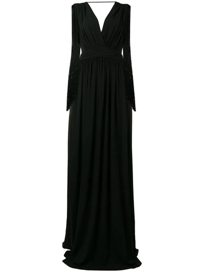 Alberta Ferretti Long Evening Dress In Black