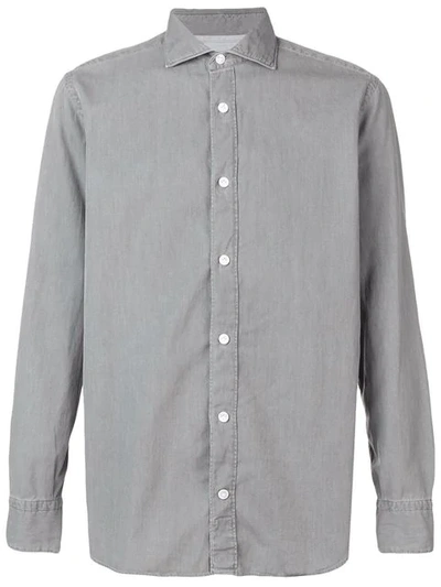 Eleventy Straight-fit Shirt In Grey