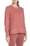 Alo Yoga 'glimpse' Long Sleeve Top In Rosewood Heather