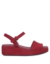 Camper Sandals In Maroon