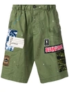 Dsquared2 Logo Patch Bermuda Shorts In Green