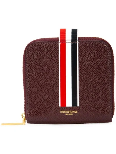 Thom Browne Square Wallet In Red