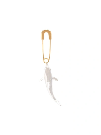 Ambush Shark Pin Earring In Silver