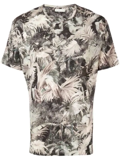 Etro Leaf Print T-shirt In Neutrals