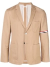 Thom Browne Stripe Patch Blazer In Brown