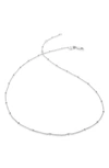 Monica Vinader 16-inch Fine Beaded Chain In Silver