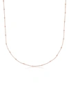 Monica Vinader Gold Plated Vermeil Silver Long Fine Beaded Chain Necklace