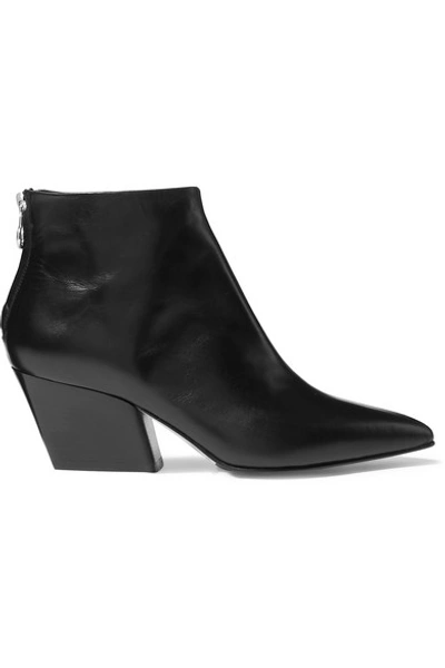 Aeyde Freya Leather Ankle Boots In Black