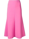 A.w.a.k.e. High-waisted Trumpet Midi Skirt In Pink