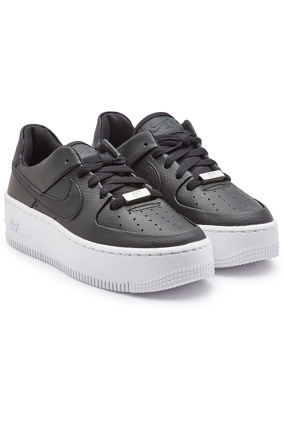 Nike Af1 Sage Leather Sneakers In Black | ModeSens
