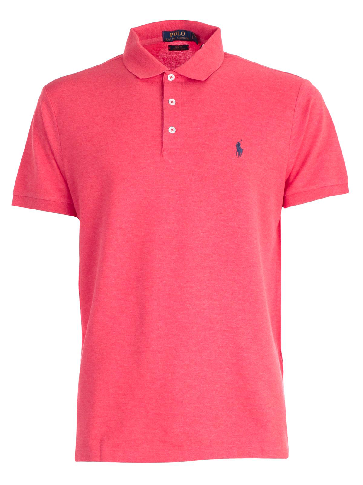 Polo Ralph Lauren Embroidered Logo Polo Shirt In Highland Rose Heather ...