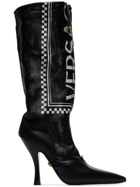 versace white boots