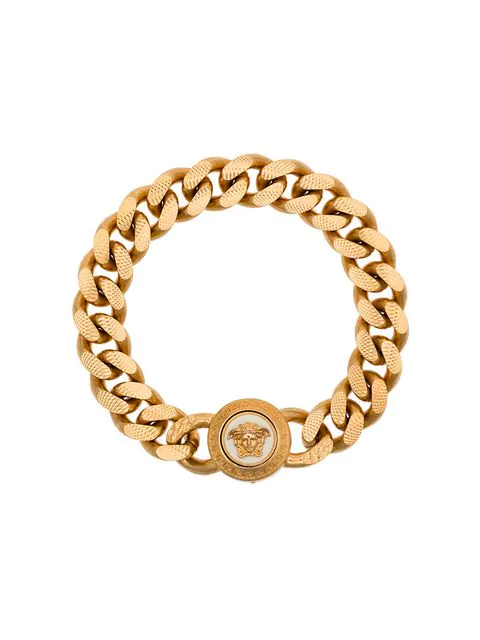 Versace Gold Medusa Chain Bracelet | ModeSens