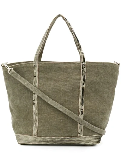 Vanessa Bruno Sequined Detail Tote Bag In Green