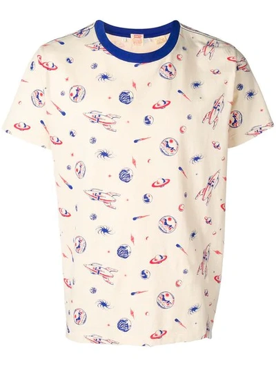 Levi's Strauss Sportswear Of California Graphic Print T In Lvc Spaced All Over Creme Brulee