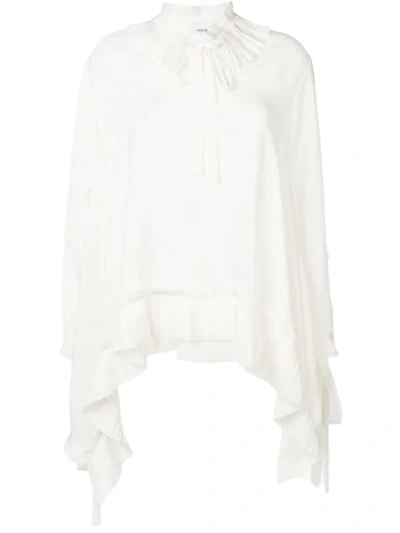 P.a.r.o.s.h Pleat Detail Blouse In White