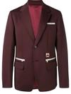 Prada Stuctured Blazer In Red