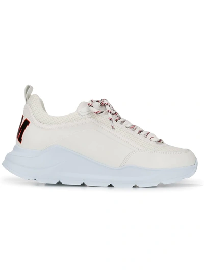Msgm Logo Print Sneakers - White In White
