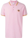 Kenzo Tiger Fitted Polo Shirt In Pink