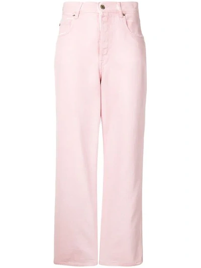 Golden Goose High Waisted Jeans In Pink
