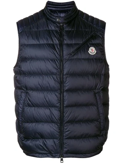 Moncler Puffer Gilet In Blue