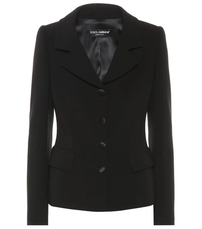 Dolce & Gabbana Wool Blazer In Black