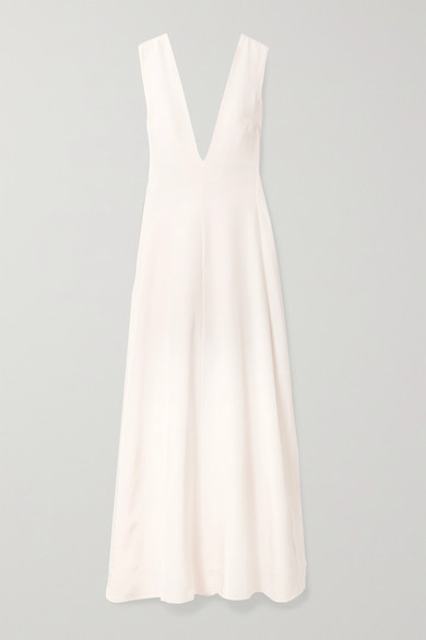 michael lo sordo silk satin gown