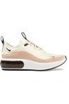 Nike Air Max Dia Leather-trimmed Mesh Sneakers In Cream