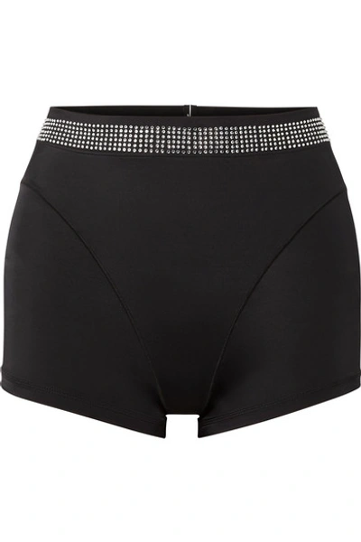 Adam Selman Sport Opening Ceremony French Cut Booty Biker Shorts In Black