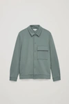 Cos Jersey Twill Shirt Jacket In Green