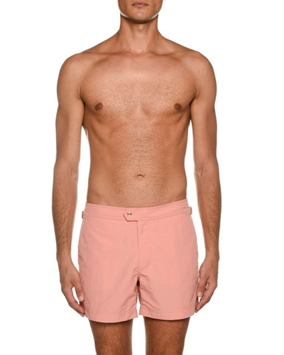 Tom Ford Men's Solid Swim Trunks In Pink