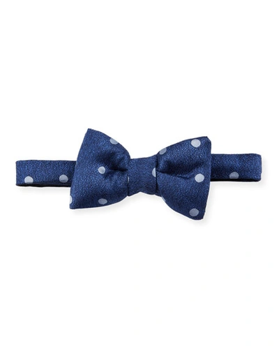 Tom Ford Polka Dot Silk Bow Tie, Blue