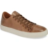 John Varvatos Men's Reed Leather Low-top Sneakers In Wood Brown