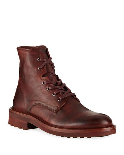 John Varvatos Men's Essex Lace-up Leather Boots In Red