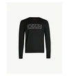 Hugo Logo-print Cotton-jersey Sweatshirt In Black