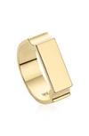 Monica Vinader Signature Recycled 18ct Yellow Gold-plated Vermeil Sterling-silver Ring
