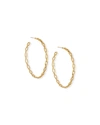 Jennifer Zeuner Carmine Link Hoop Earrings In Gold