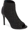 Charles By Charles David Reece Open Toe Bootie In Black Faux Leather