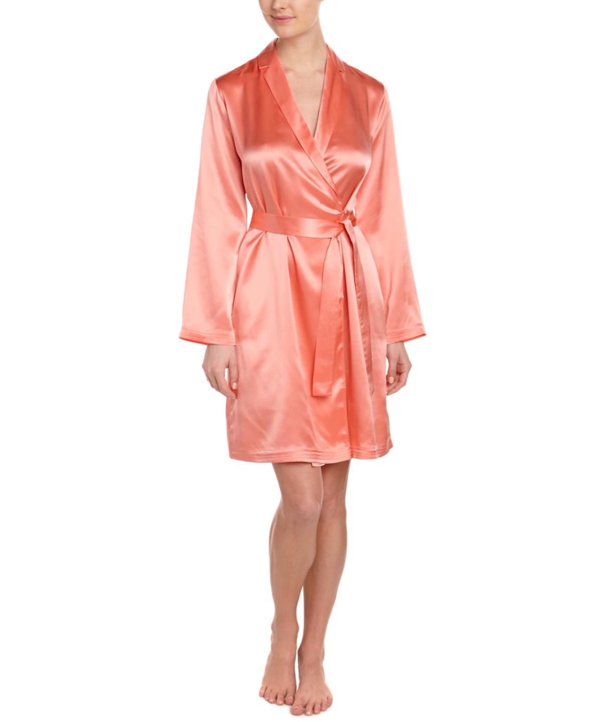 La Perla Silk Short Robe' In Pink ModeSens