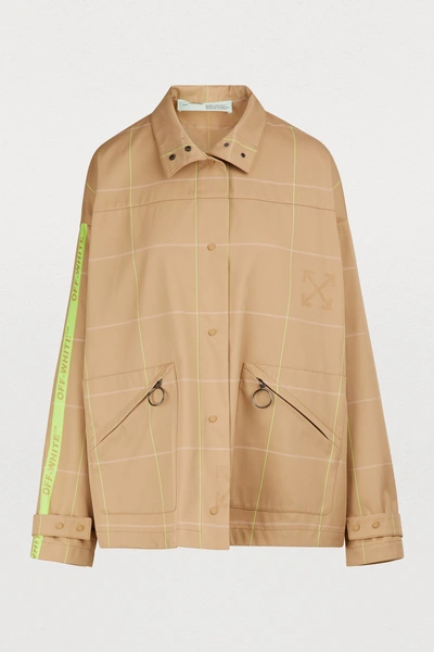 Off-white Industrial Short Parka In All Over