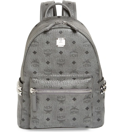 Mcm Small Stark Side Stud Backpack - Grey In Phantom Grey