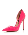 Aqua Women's Dion Half D'orsay High-heel Pumps - 100% Exclusive In Pink Neon