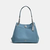 Coach Edie Schultertasche Mit Drehverschluss In Silver/slate