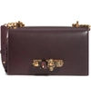 Alexander Mcqueen Leather Crossbody Bag In Dark Purple