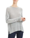 Theory Karenia Cashmere Crewneck Pullover Sweater In Flint Gray