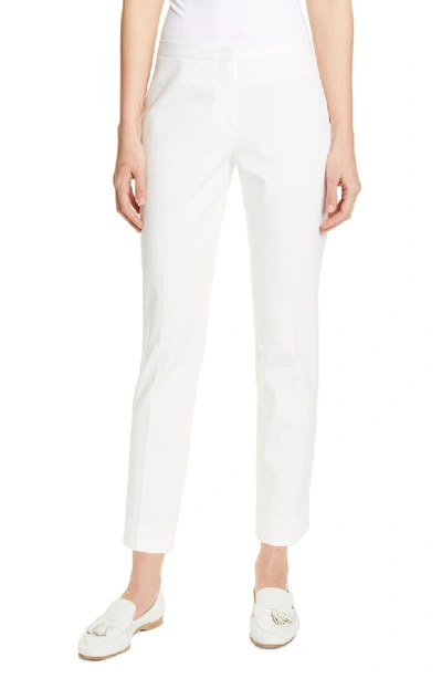 Theory Classic Double-stretch Cropped Skinny Pants In Sea Salt