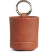 Simon Miller Bonsai 15 Calfskin Leather Bucket Bag In Saddle Brown